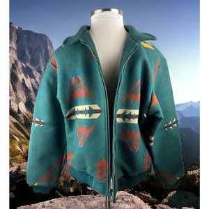 Pendleton Wool High Grade Western Wear Jacket Navajo Aztec Southwest USA Large